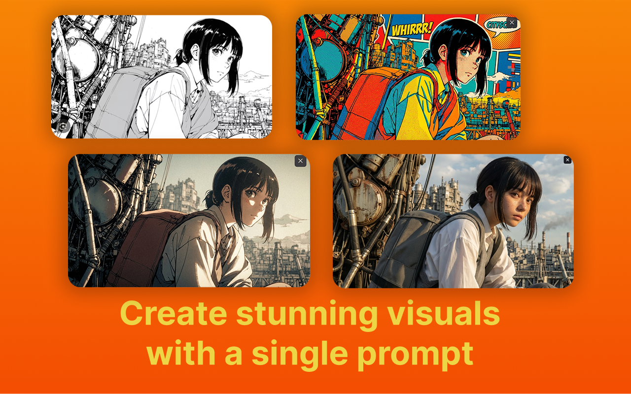 GenShots in action - screenshot transformation